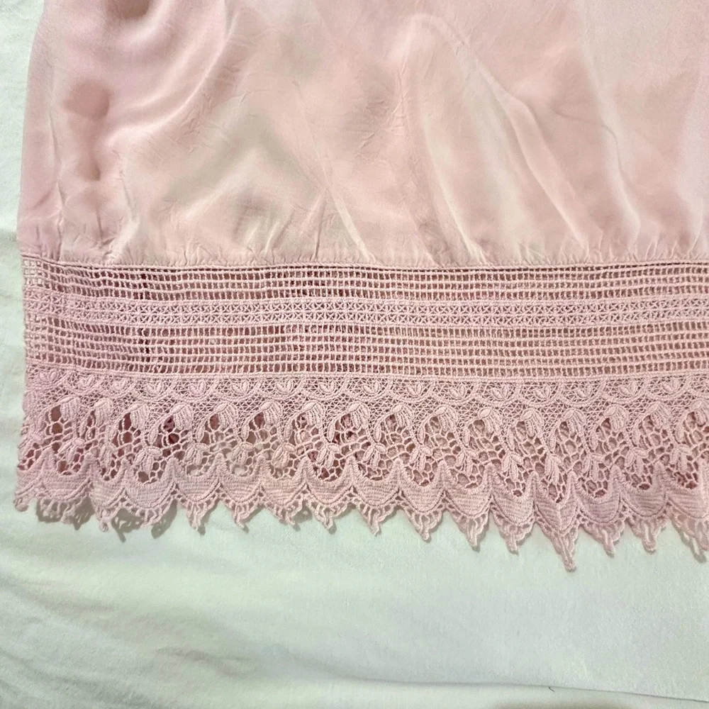 Forever 21 Women’s Crochet-Trimmed Maxi Dress Color:Pink Size: Small